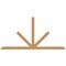 Ekena Millwork Saratoga Timber Gable Bracket, Western Red Cedar, 84"W x 42"H x 1 1/2"D x 3 1/2"F, 12/12 Pitch GBW084X42X0204SAR00SWR - alternate 1
